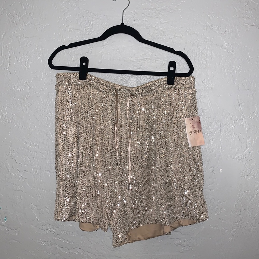 NWT Gold sequin shorts